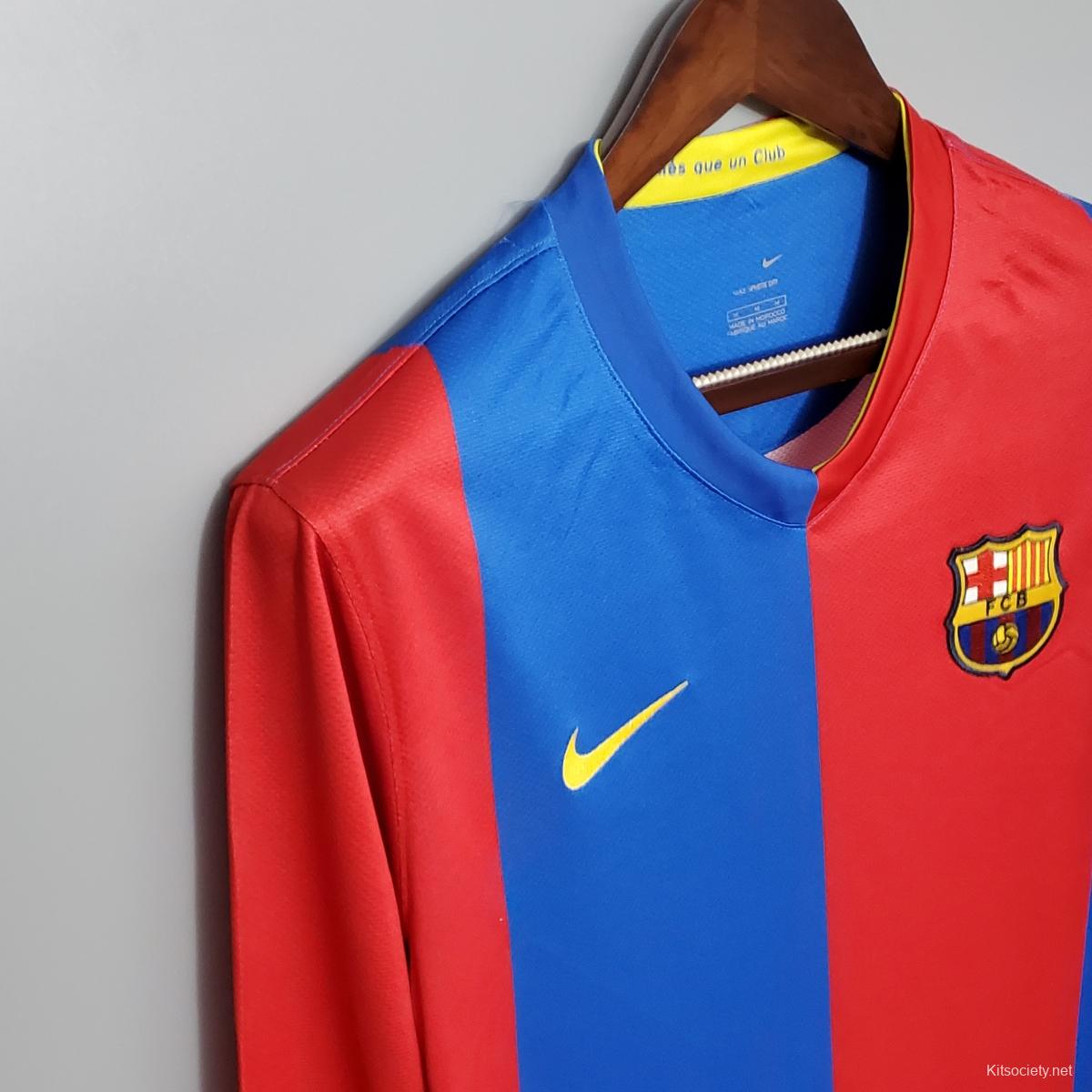 Retro Barcelona 06/07 home Soccer Jersey - Kitsociety