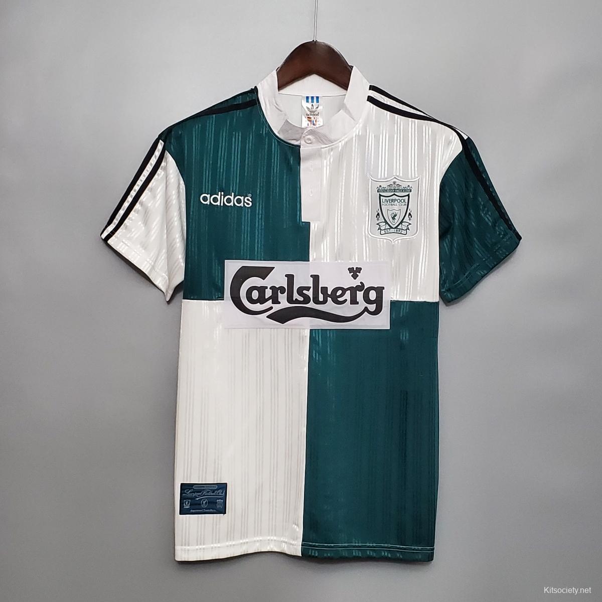 Retro 95/96 Liverpool away Soccer Jersey - Kitsociety