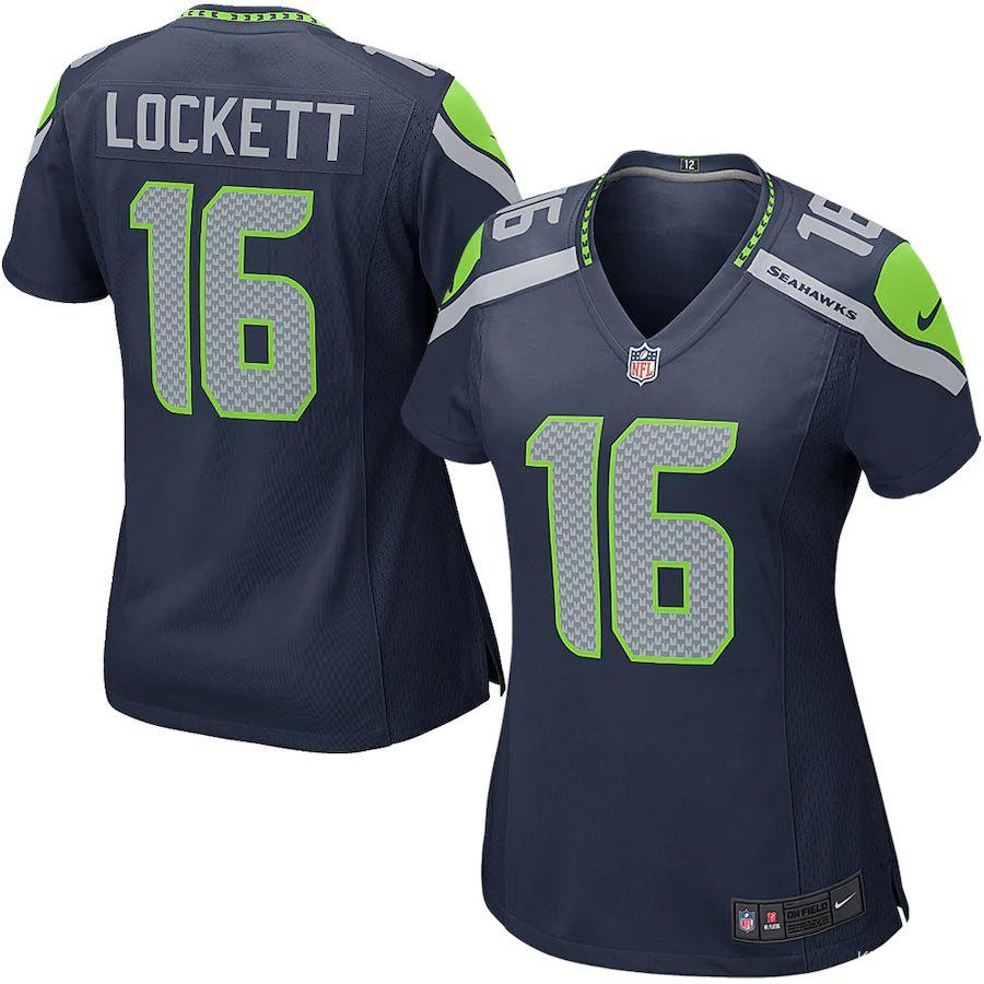 Men's Limited Seattle Seahawks NO.16 Tyler Lockett Jersey - Black