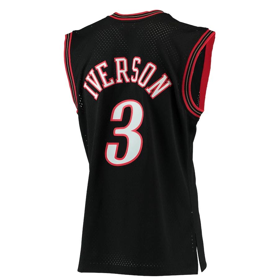 Men's Allen Iverson Blue Retro Classic Team Jersey - Kitsociety