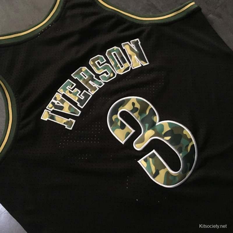 allen iverson black and gold jersey