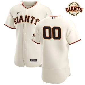 Men's San Francisco Giants Nike Cream Home Official Authentic Custom Jersey