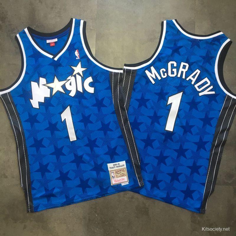 Men's Tracy McGrady Blue Retro Classic Team Jersey - Kitsociety