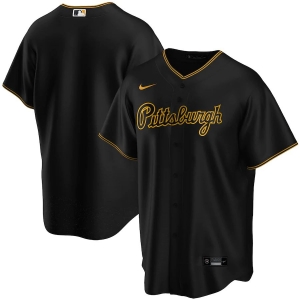 Men's Pittsburgh Pirates Nike Black Alternate Authentic Team Logo