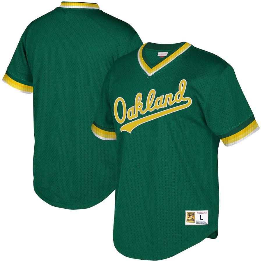 Youth Green Cooperstown Collection Mesh Wordmark V-Neck Throwback Jersey -  Kitsociety