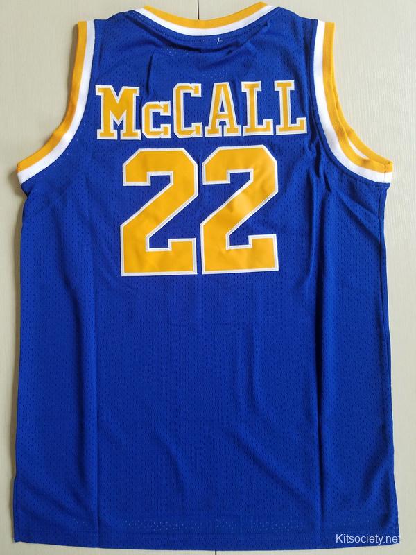 Quincy McCall 22 Crenshaw High School Yellow Basketball Jersey
