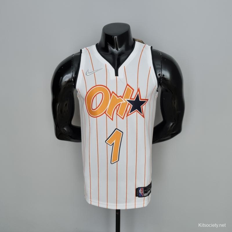 75th Anniversary Orlando Magic McGrady #1 White And Orange NBA Jersey -  Kitsociety