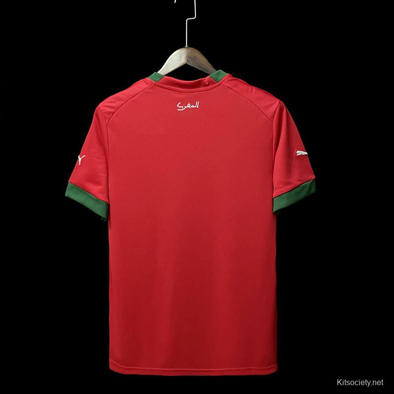 2022 Morocco Away Soccer Jersey - Kitsociety