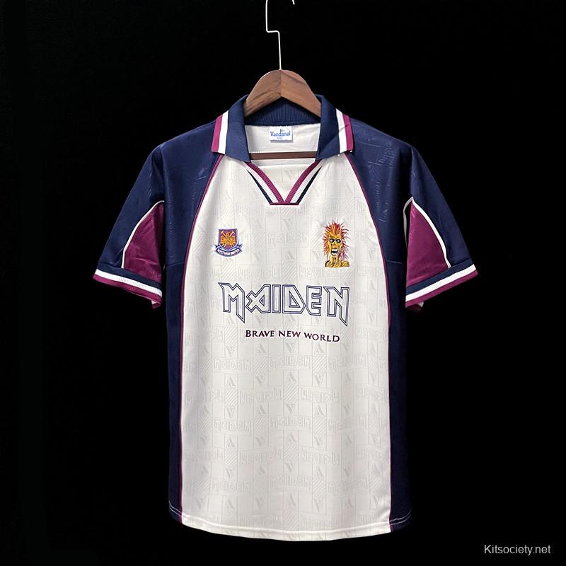 1999 West Ham x Iron Maiden Retro Jersey Classic Shirt