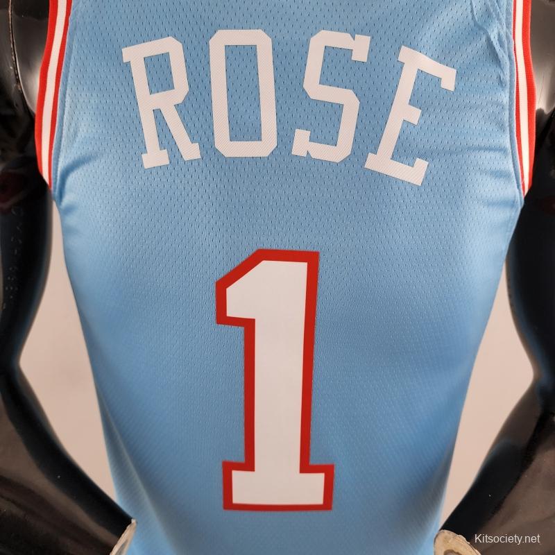 Chicago Bulls ROSE#1 Blue NBA Jersey - Kitsociety