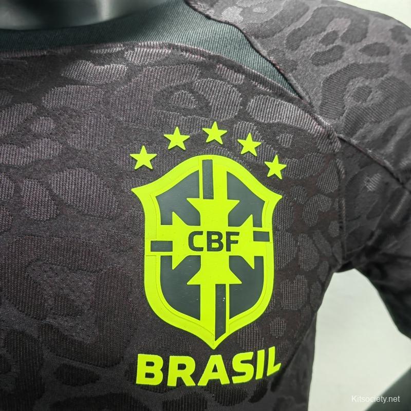 2022 Brazil Black Soccer Jersey - Kitsociety