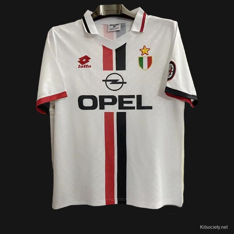 Retro 95/97 AC Milan Away White Jersey - Kitsociety