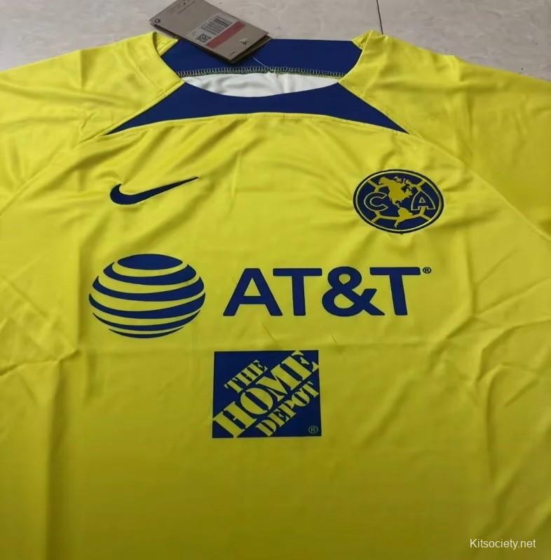 23-24 Club America Away Blue Soccer Jersey - Kitsociety