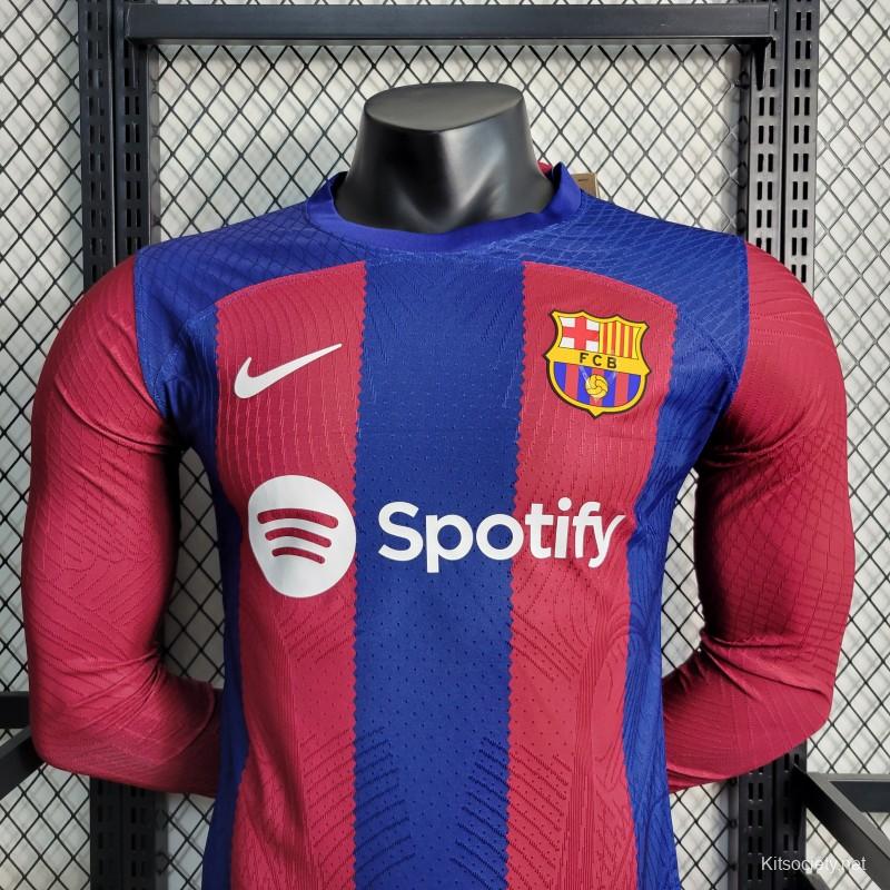 FC Barcelona home shirt 23/24 - Long-sleeve Player's Edition – Barça  Official Store Spotify Camp Nou