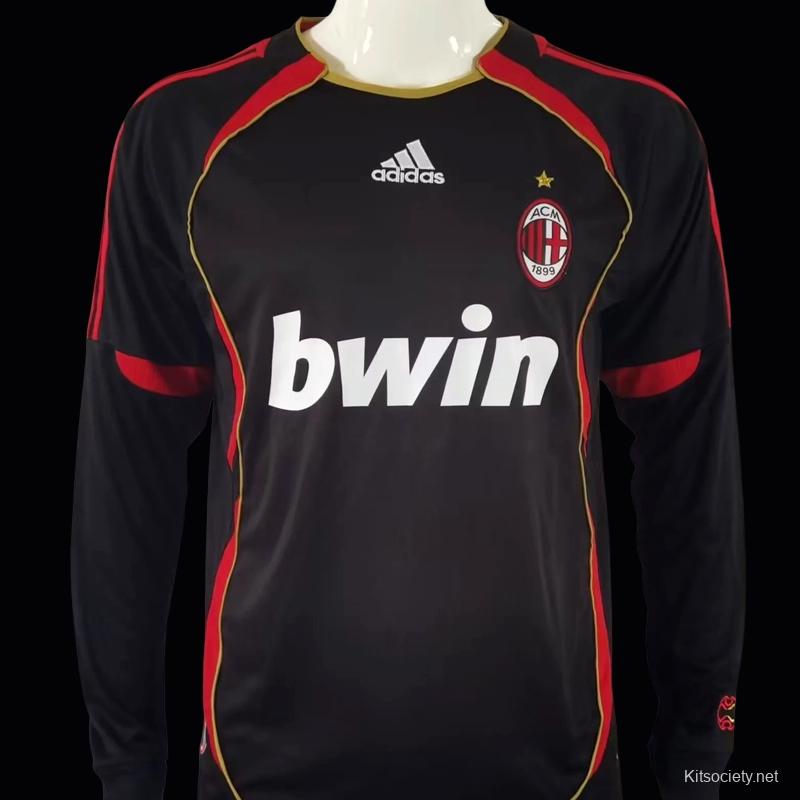 Retro 2006/07 AC Milan Away Long Sleeve Soccer Jersey