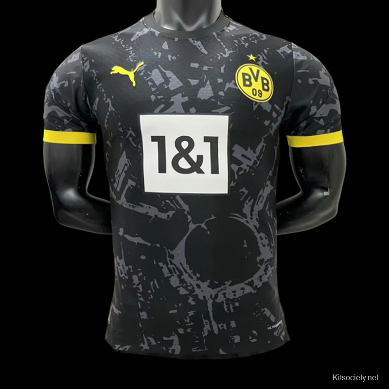 23 24 Borussia Dortmund Black Short Sleeve+Shorts - Kitsociety